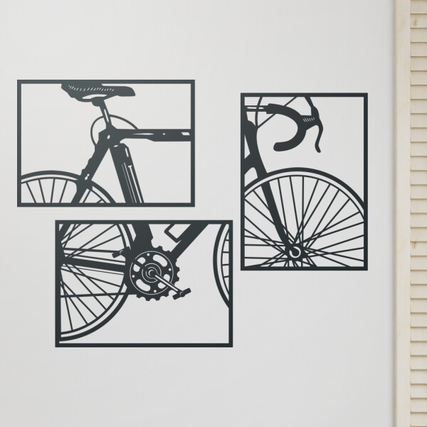 Veselá Stena Samolepka Bicykel trojdielny