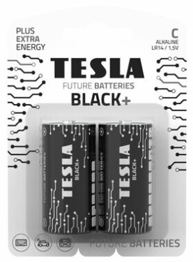 TESLA BLACK+ alkalická batéria C 2ks / LR14 / malý monočlánok / blister (14140220)