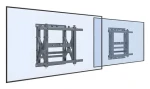 Equip Pop-Out 19"-55" čierna / Držiak pre TV / VESA 600x400 / nosnosť 50 kg / náklon 0-10 ° / otočenie 180 ° (650325)