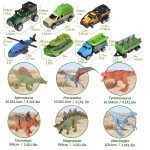 Mamido Mamido Garáž s dinosaurami a kovovými autíčkami 42 ks MT1443