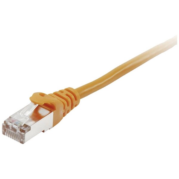 Equip 605575 RJ45 sieťové káble, prepojovacie káble CAT 6 S/FTP 7.50 m oranžová pozlátené kontakty 1 ks; 605575