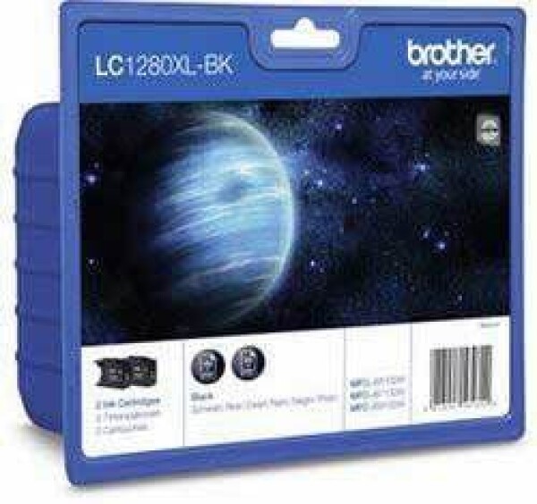 Brother Toner originálny LC-1280XLBK black Twinpack (LC1280XLBKBP2DR)