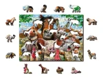Wooden City Drevené puzzle Život na farme 2v1