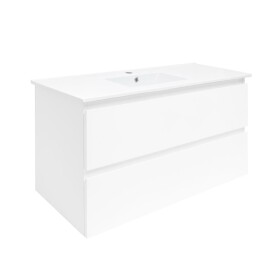 Kúpeľňová skrinka s umývadlom SAT B-Way 99x50x45 cm biela lesk BWAY2100WU4BI BWAY2100WU4BI