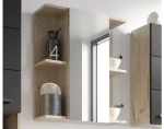 Kúpeľňová skrinka so zrkadlom Vista 60 cm, dub viking%