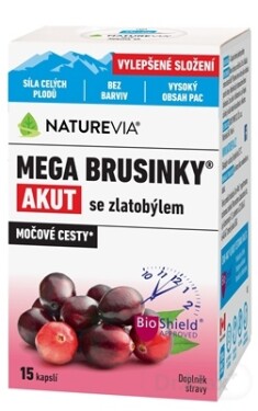 NATUREVIA mega brusnice akut so zlatobyľou 15 kapsúl