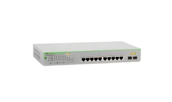 Allied Telesis Gigabit WebSmart switch 8- Port PoE+ / Switch / 8x Gigabit PoE+ / 2x SFP uplink / Managed L2 (AT-GS950/10PS V2-50)