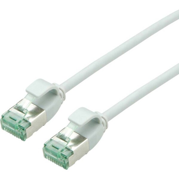 Roline recycled material 21.45.3306 RJ45 sieťové káble, prepojovacie káble CAT 6A U/FTP 3.00 m sivá netienený, extrémne tenký, PVC plášť 1 ks; 21.45.3306