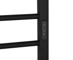 CERANO - Elektrický sušiak uterákov Ricardo, s displejom - 229 W - čierna matná - 1160x550 mm LIV-B-ED-12-55