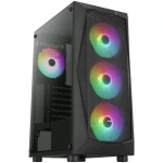 AeroCool Falcon V1 FRGB čierna / ATX / 2x USB-A 3.0 / 1x USB-A 2.0 / 4X 120mm / bez zdroja / priehľadná bočnica (ACCM-PV41042.11)