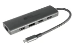 Good Connections USB-C Hub antracitová / Rozbočovač / 10 portov / 2x HDMI 2.0, DisplayPort 2.0 / Gigabit LAN (HUB-C001A)