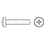 TOOLCRAFT TO-5430531 valcové skrutky s šošovkové hlavou M2,5 4 mm krížová dražka Philips ocel glavanizované zinkom 2000 ks; TO-5430531