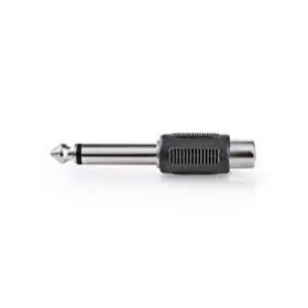 Nedis Mono audio adaptér jack 6.35 mm (M) - RCA (F) čierna / poniklované (CAGB23935BK)