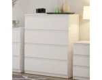 Komoda so 4 zásuvkami Carlos, biela, 75 cm%