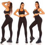 Curvy Girls Size! Sexy Highwaist Leggings Push-up black