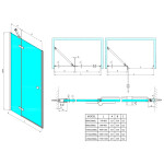 POLYSAN - GLOBE GOLD MATT sprchové dvere do niky 1100, matné sklo, ľavá GB1011MLG