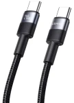 USAMS SJ727 čierna / Dátový kábel / USB-C - USB-C / PD 240W / 1,2m (SJ727USB01)