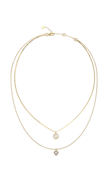 Guess Pozlátený dvojitý náhrdelník 4G Crush JUBN04159JWYGT/U