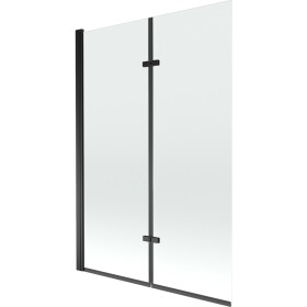 MEXEN - Castor vaňová zástena 2-krídlo 120 x 150, transparent, čierna 892-120-002-70-00