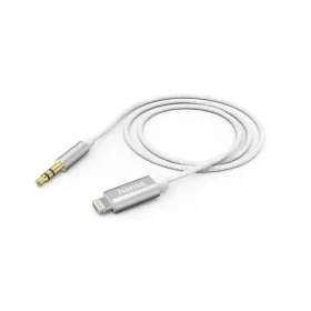 HAMA MFI audio adaptérový kábel Lightining na jack 3,5 mm pre Apple / 1 m / aktívny / alu (201522)