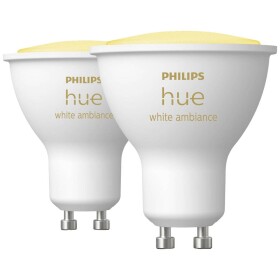 Philips Lighting Hue LED žiarovka (sada 2 ks) 871951434012100 En.trieda 2021: G (A - G) Hue White Ambiance GU10 Doppelpack 2x350lm GU10 8.6 W teplá až chladná; 871951434012100 - Philips Hue White Ambiance, 2x žiarovka 5,5W GU10 DIM