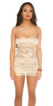 Sexy Party-Bandeau-Minidress with lace Einheitsgroesse