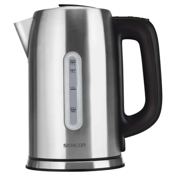 Sencor SWK 1760BK strieborná / Rýchlovarná kanvica / 2400W / 1.7L (8590669216550)