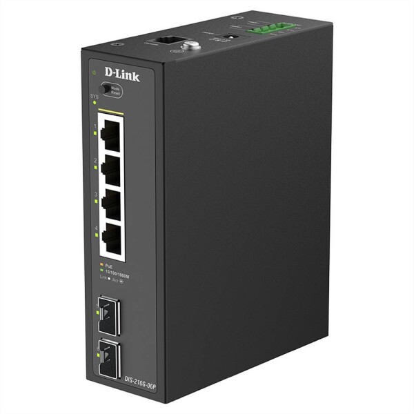 D-Link D-Link DIS-210G-06P 6-Port Switch, Smart sieťový switch; DIS-210G-06P