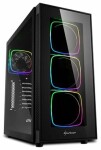 Sharkoon TG6 čierna / ATX / 2x USB 3.0 / 4x 120 mm / RGB / Bez zdroja / priehľadná bočnica (4044951028221)