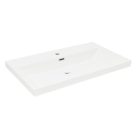 Nábytkové umývadlo SAT B-Way 81x46,5 cm biela matná s otvorom pre batériu uprostred SATBW8046WM SATBW8046WM