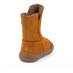 Detské zimné barefoot topánky TEX SUEDE Cognac G3160250-2 - 39