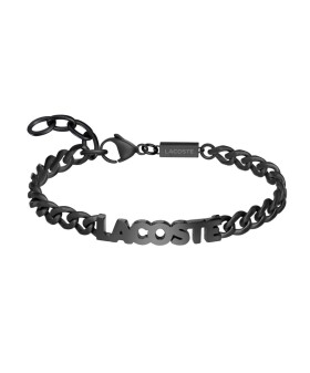 Lacoste Čierny pánsky náramok z ocele Script 2040478