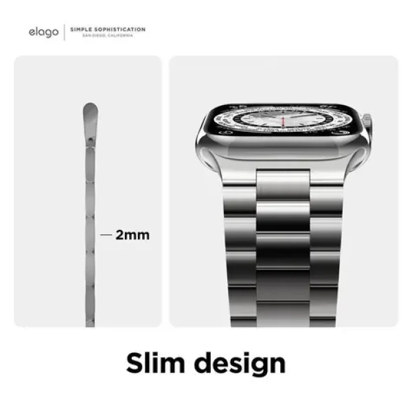 Elago Metal Band strieborná / Remienok pre Apple Watch / 40/41/42 mm (EAW-MTBAND41-SL)