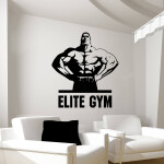 Veselá Stena Samolepka Elite Gym Farba: bílá, Veľkosť: 100 x 106 cm