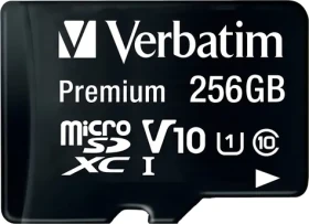 Verbatim Premium microSDXC 256 GB / Pamäťová karta / UHS-I (U1) / Class 10 / R: 90 MB/s / W: 10 MB/s