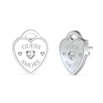 Guess Srdiečkové náušnice z ocele Guess Amore JUBE05058JWRHT/U