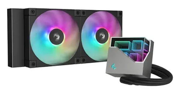 DEEPCOOL LT240 ARGB čierna / Vodné chladenie CPU / AIO / 240 mm / LGA1700 / AM4 / AM5 (R-LT240-BKAMNC-G-1)