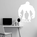 Veselá Stena Samolepka Hulk silueta Farba: modrá, Veľkosť: 40 x 48 cm