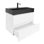 Kúpeľňová skrinka s umývadlom SAT B-Way 79x50x45 cm biela lesk BWAY280WU2B2B BWAY280WU2B2B