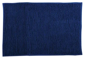 MSV Kúpeľňová predložka CHENILLE tmavo modrá / mikrovlákno / protišmyková / 40 x 60 cm