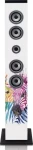 LENCO IBT-6 ZEBRA / Stĺpový reproduktor / 40W / Bluetooth / FM / USB / SD / AUX / LCD (IBT-6ZEBRA)