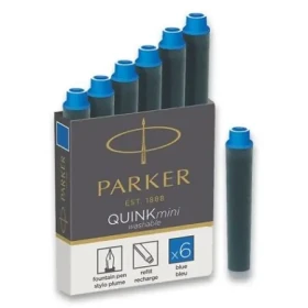 PARKER Royal Quink mini Atramentové bombičky modrá 6ks / do plniacich pier PARKER (1950409)