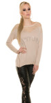 Trendy Koucla pulli NEWYORK with rhinestones Einheitsgroesse