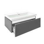Kúpeľňová skrinka s umývadlom SAT Feel 80x30x44, 8 cm antracit mat SATFEEL80ANTU4 SATFEEL80ANTU4