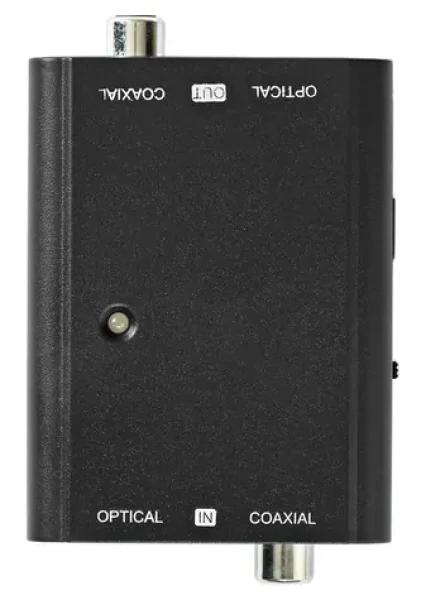 Nedis Digitálny audio prevodník RCA-Toslink čierny / Audio prevodník / 2cestný / RCA + Toslink / USB napájanie (ACON2507BK)