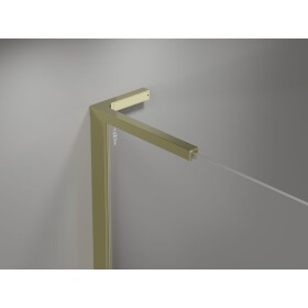 MEXEN/S - Mist L sprchové dvere krídlové 135, transparent, zlatá 8A4L-135-001-50-00