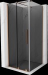 MEXEN/S - Velár sprchovací kút, posuvné dvere 110 x 110, grafit, meď kartáčovaná 871-110-110-41-65