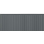 MEXEN/S - Rivel kúpeľňová skrinka 120 cm s umývadlom Vela pravá, 1S, 1D, reliéf, grafit/biela mat 91A23-12047-3-BBFF66-W23P01