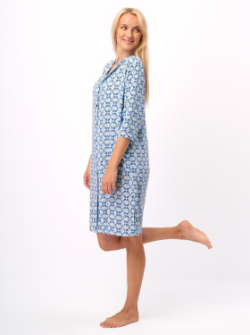 Košeľa Key LND 721 B25 Viskóza 3/4 S-XL bez gombíkov modrá XL