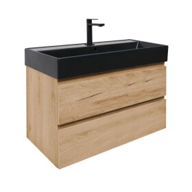 Kúpeľňová skrinka 2 zásuvková s umývadlom SAT B-Way 99x50x45 cm dub mat BWAY2100OAKU2B2B BWAY2100OAKU2B2B